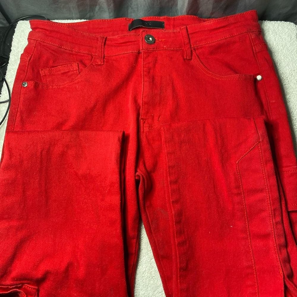 Red jeans